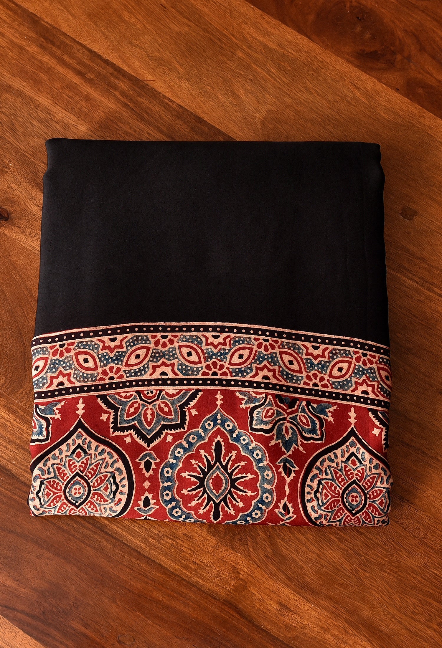 Ajrakh Modal Silk Saree