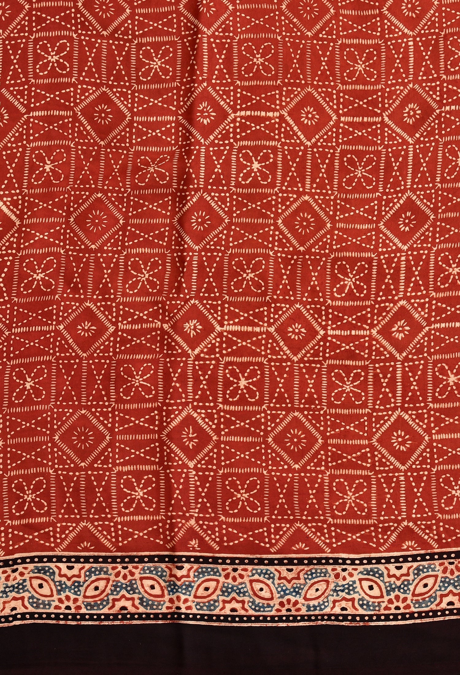 Ajrakh Modal Silk Saree